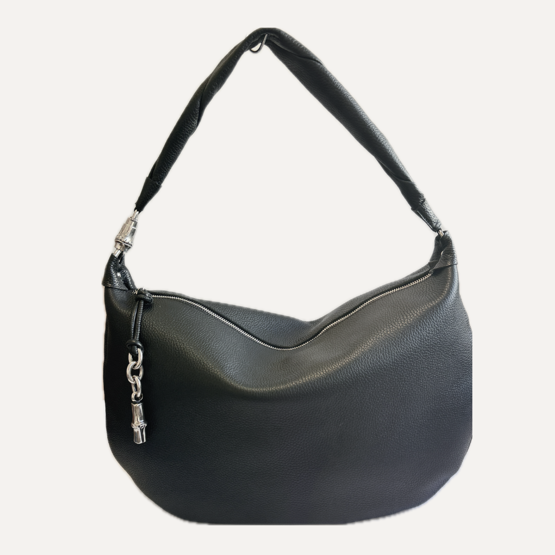 THE MAXI GONDOLA BAG - Bolso en piel vacuno color NEGRO