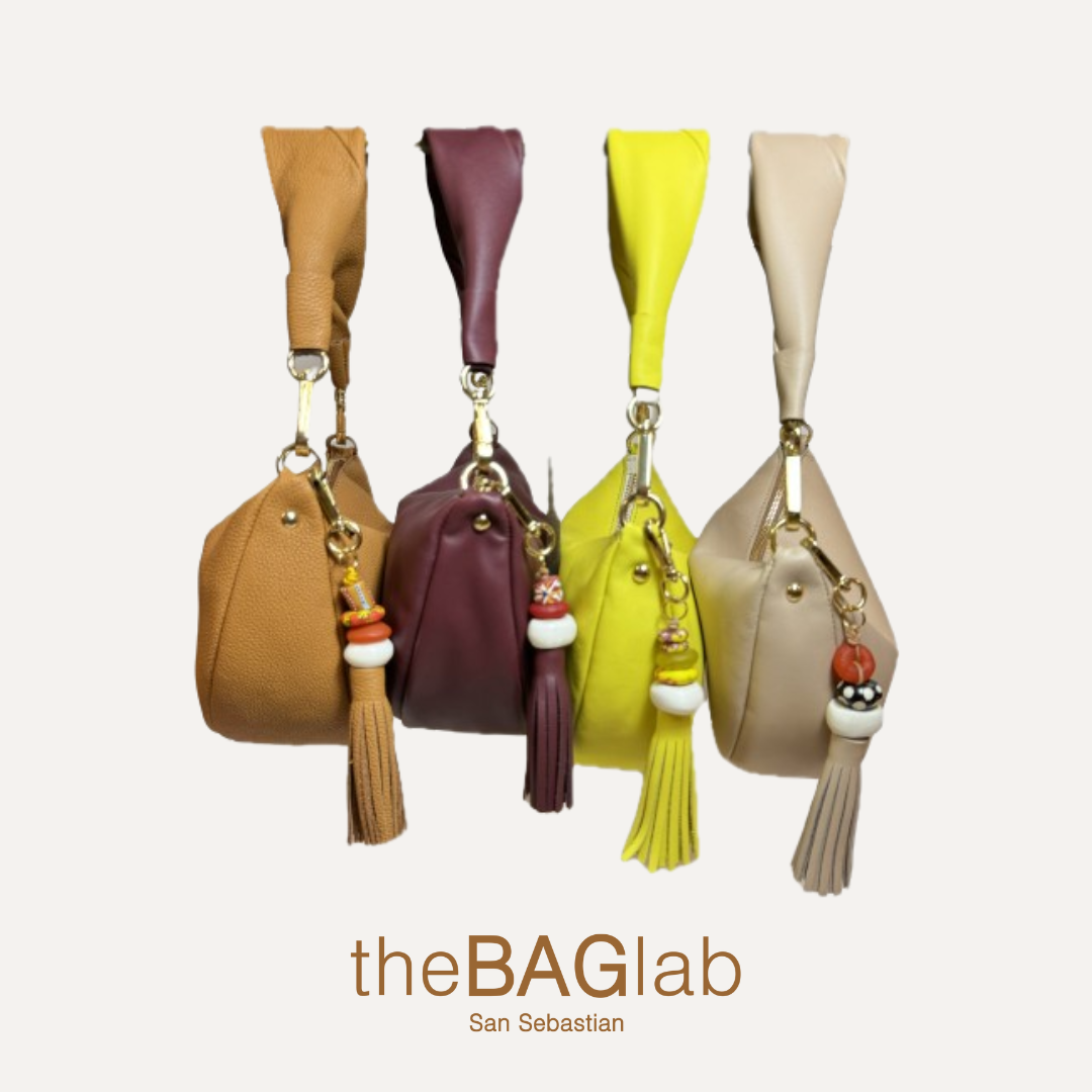 THE BABY GONDOLA BAG - Bolso en piel vacuno color AVELLANA