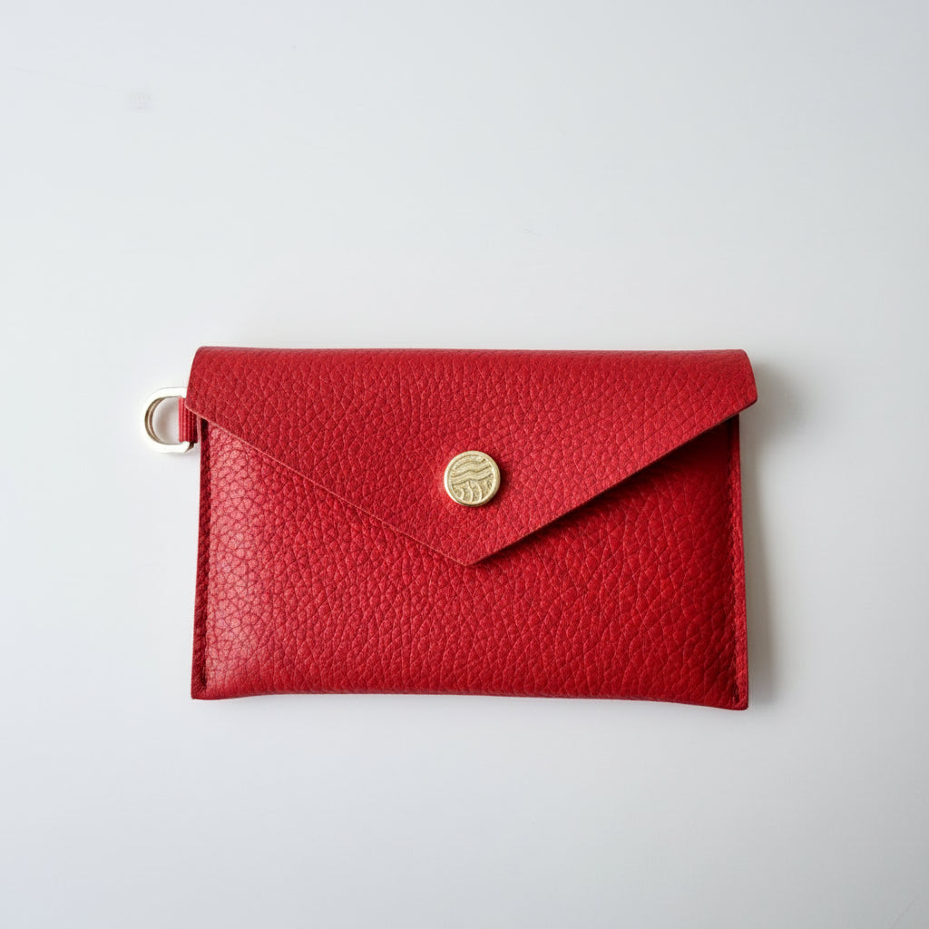 MONEDERO CHARM en piel vacuno color ROJO