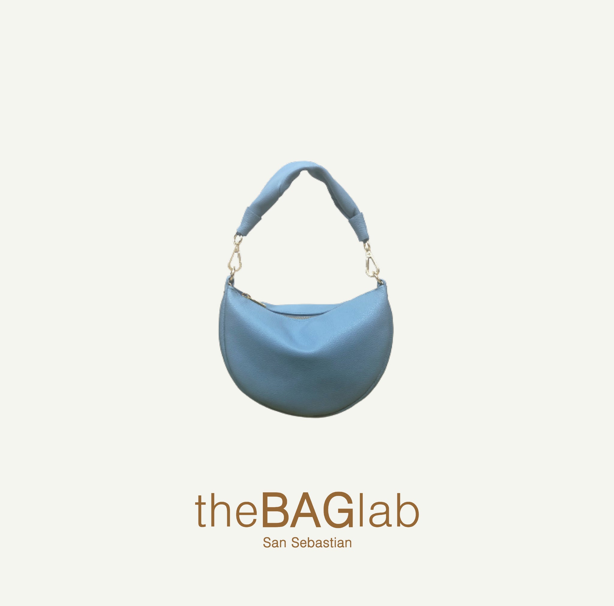 THE BABY GONDOLA BAG - Bolso en piel vacuno color AQUA