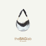 THE BABY GONDOLA BAG VELVET- Bolso en TERCIOPELO color TAUPE