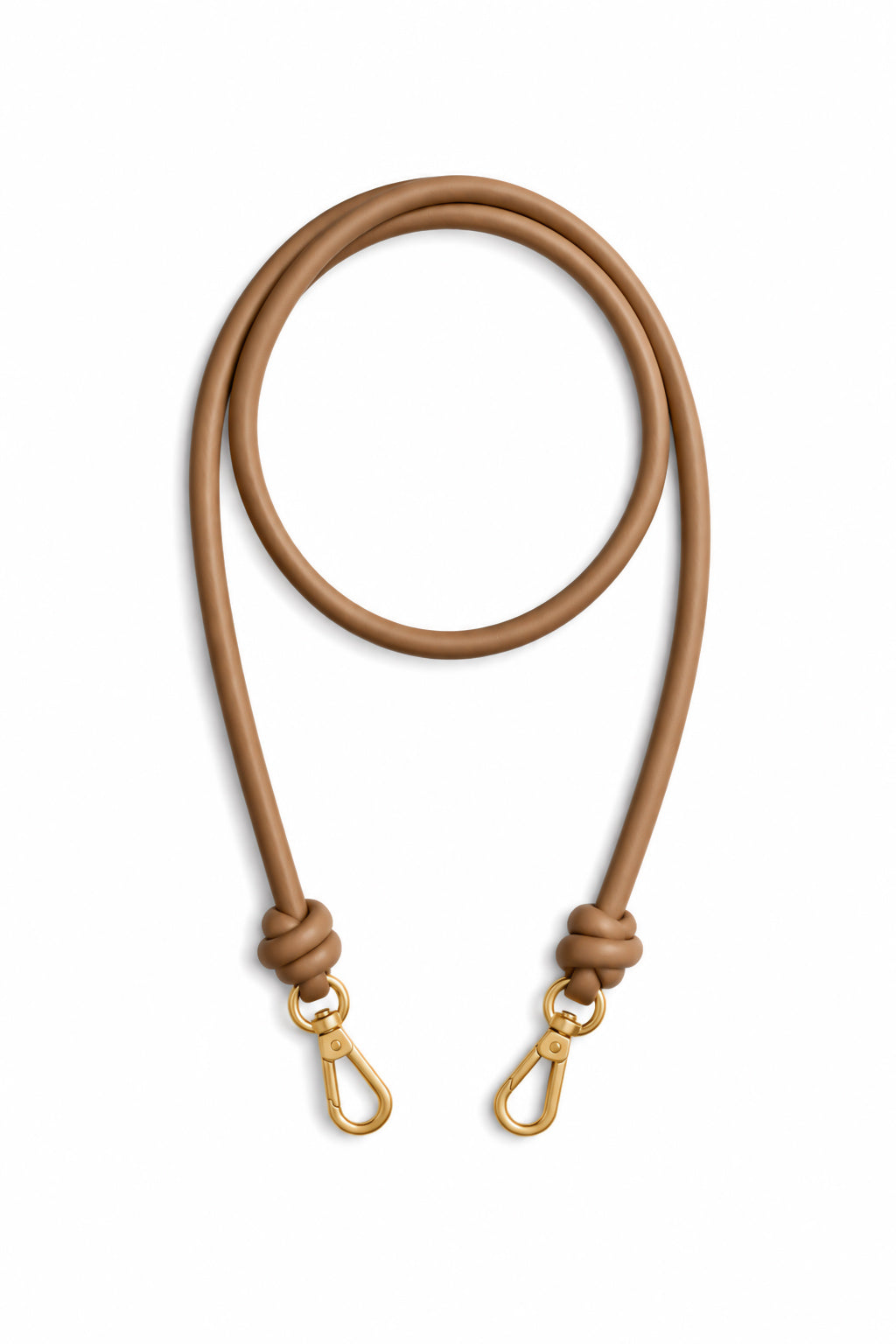 BANDOLERA GRUESA REGULABLE en piel vacuno color MOKA