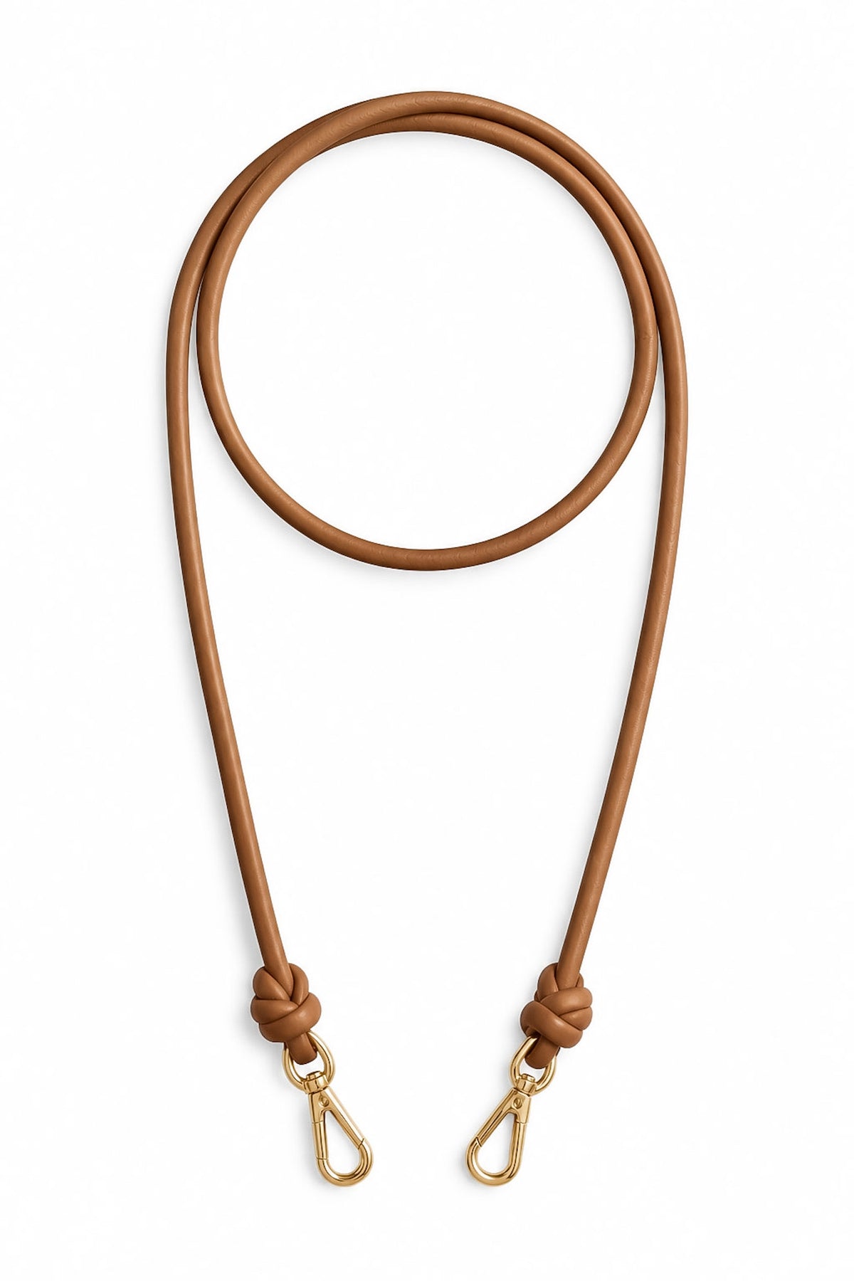 BANDOLERA FINA REGULABLE en piel vacuno color CARAMELO