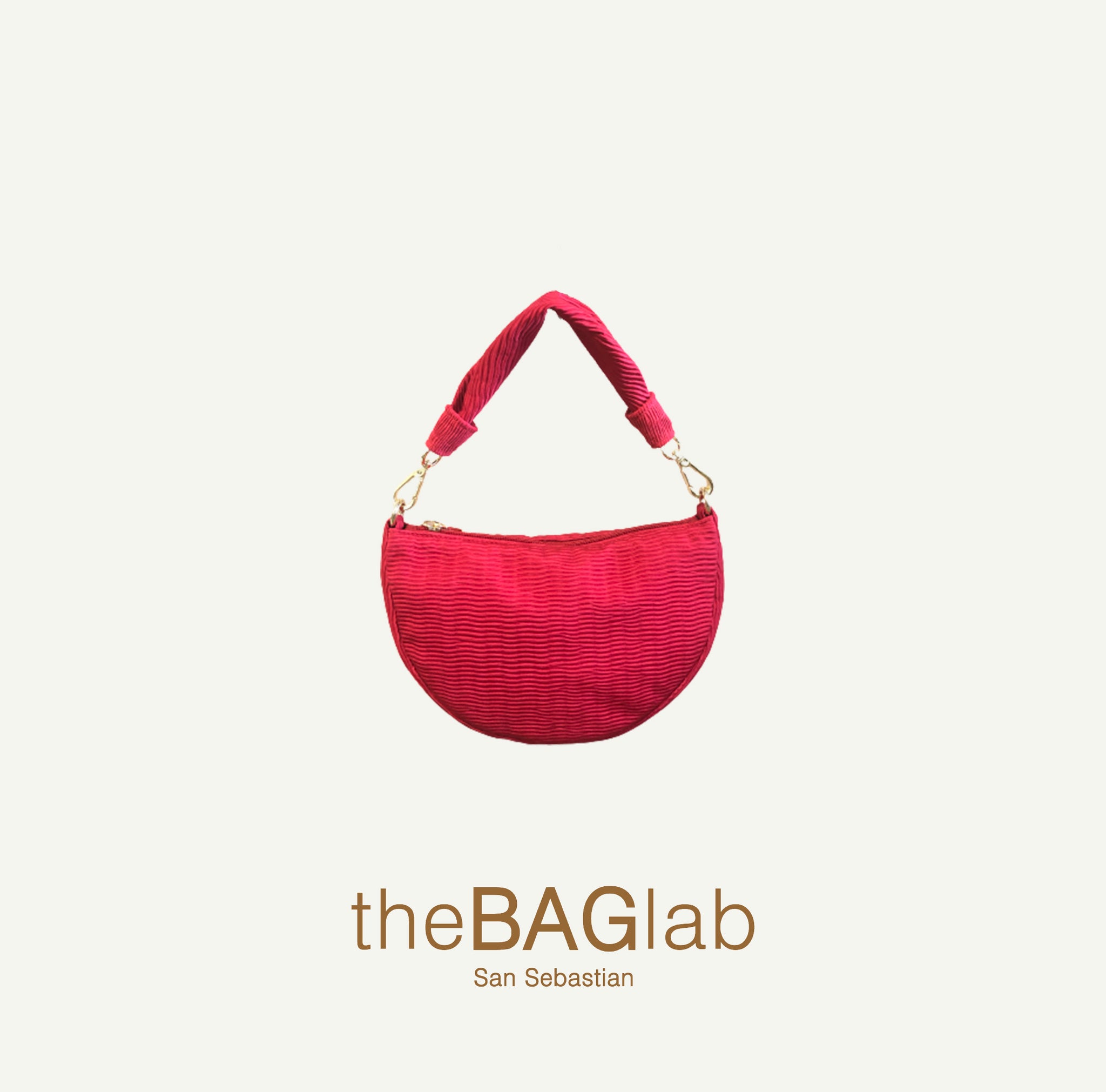 THE BABY GONDOLA BAG - Bolso RASO PLISÉ color ROJO