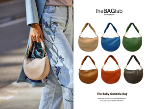 THE BABY GONDOLA BAG - Bolso en piel vacuno color VERDE BOSQUE