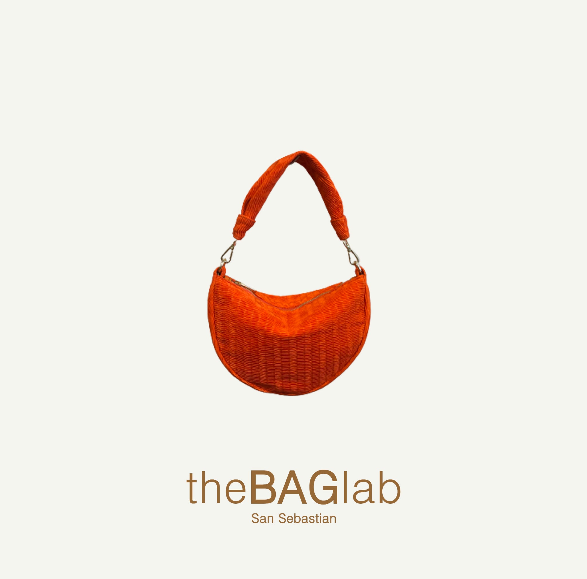 THE BABY GONDOLA BAG - Bolso RASO PLISÉ color NARANJA