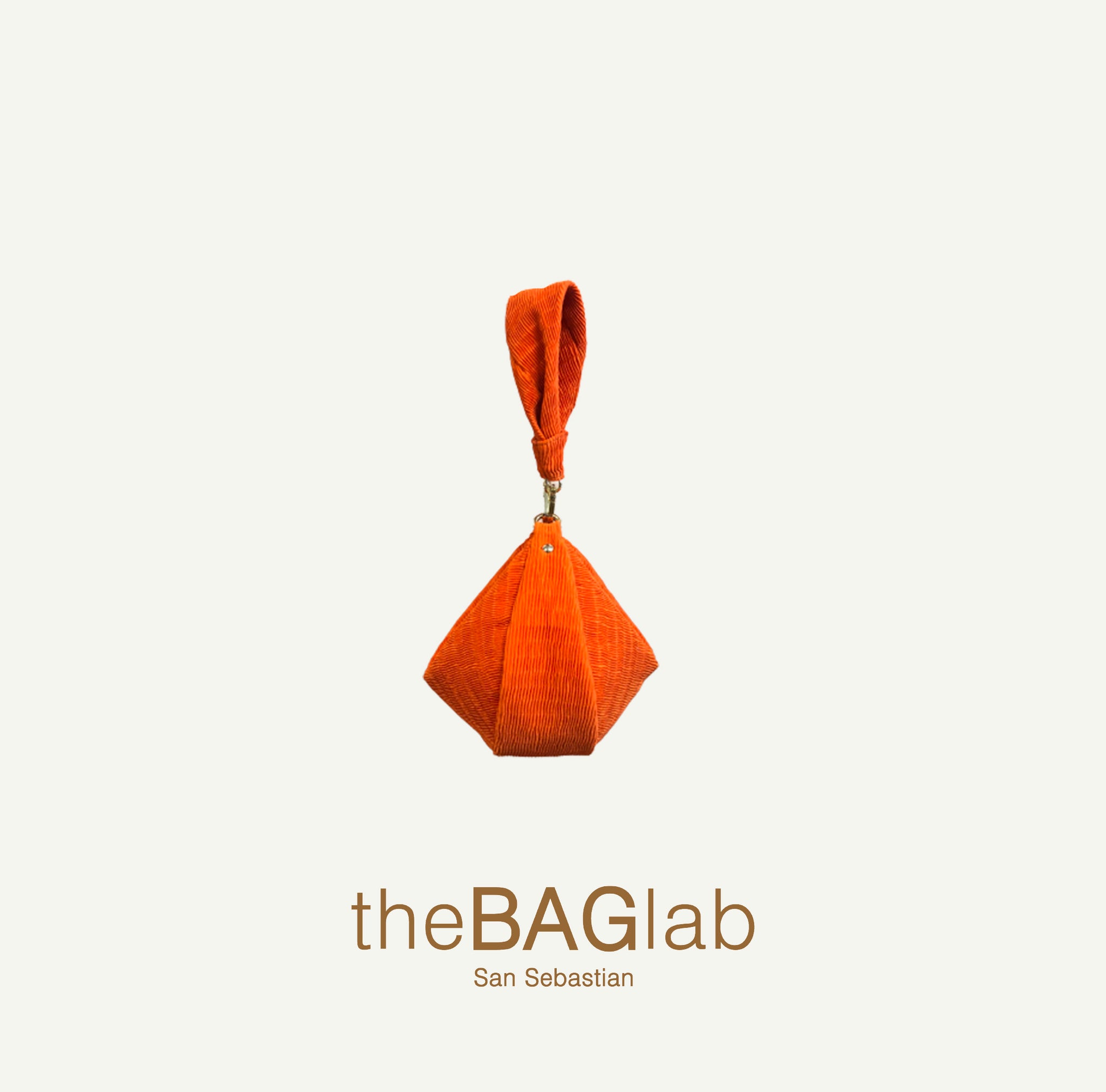 THE BABY GONDOLA BAG - Bolso RASO PLISÉ color NARANJA