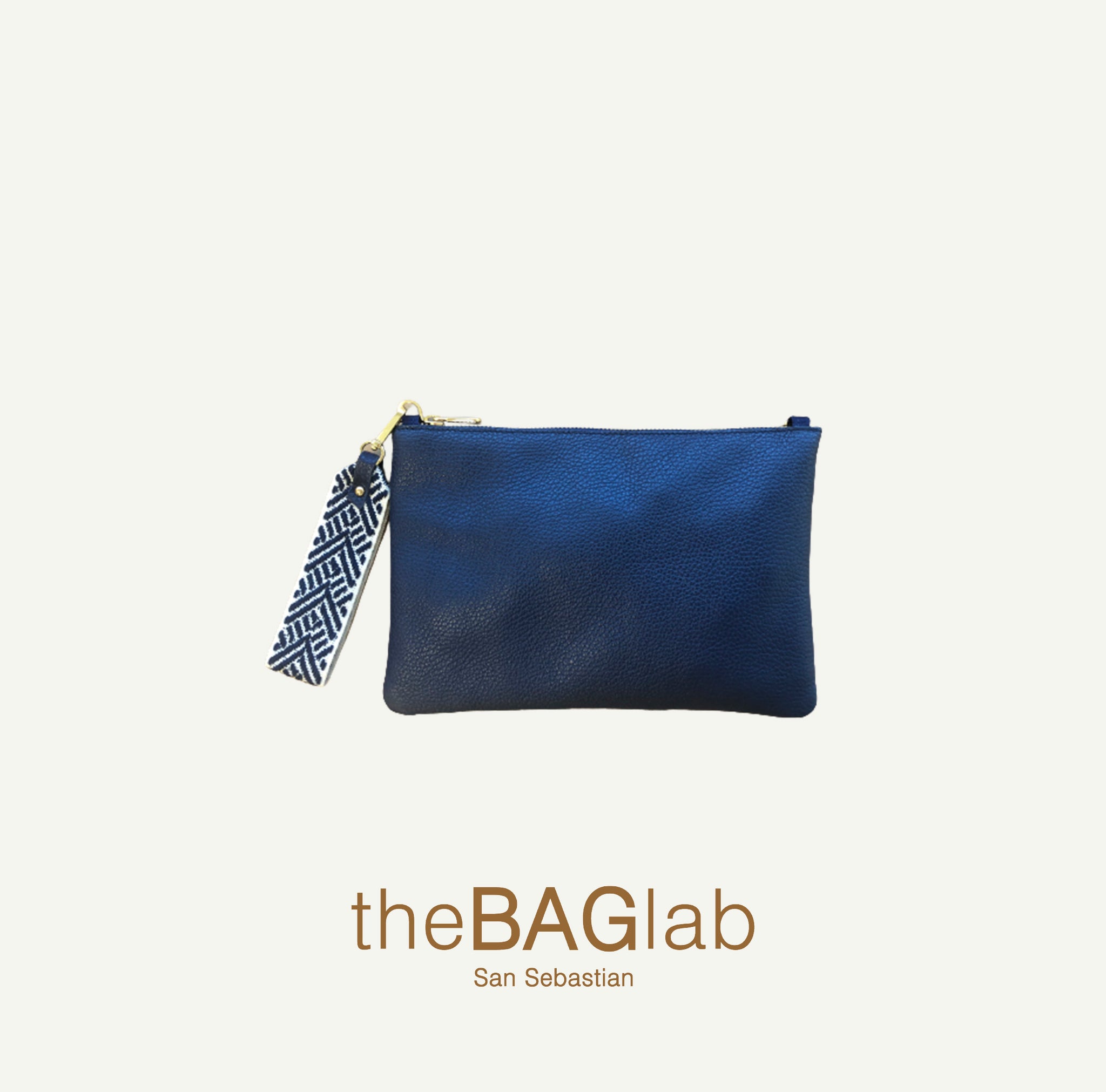 THE MINI GALA CLUTCH - Cartera de mano en piel vacuno color NAVY