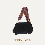 THE MINI ZUMAIA BAG NEW VELVET - Bolso en terciopelo color NEGRO con bandolera