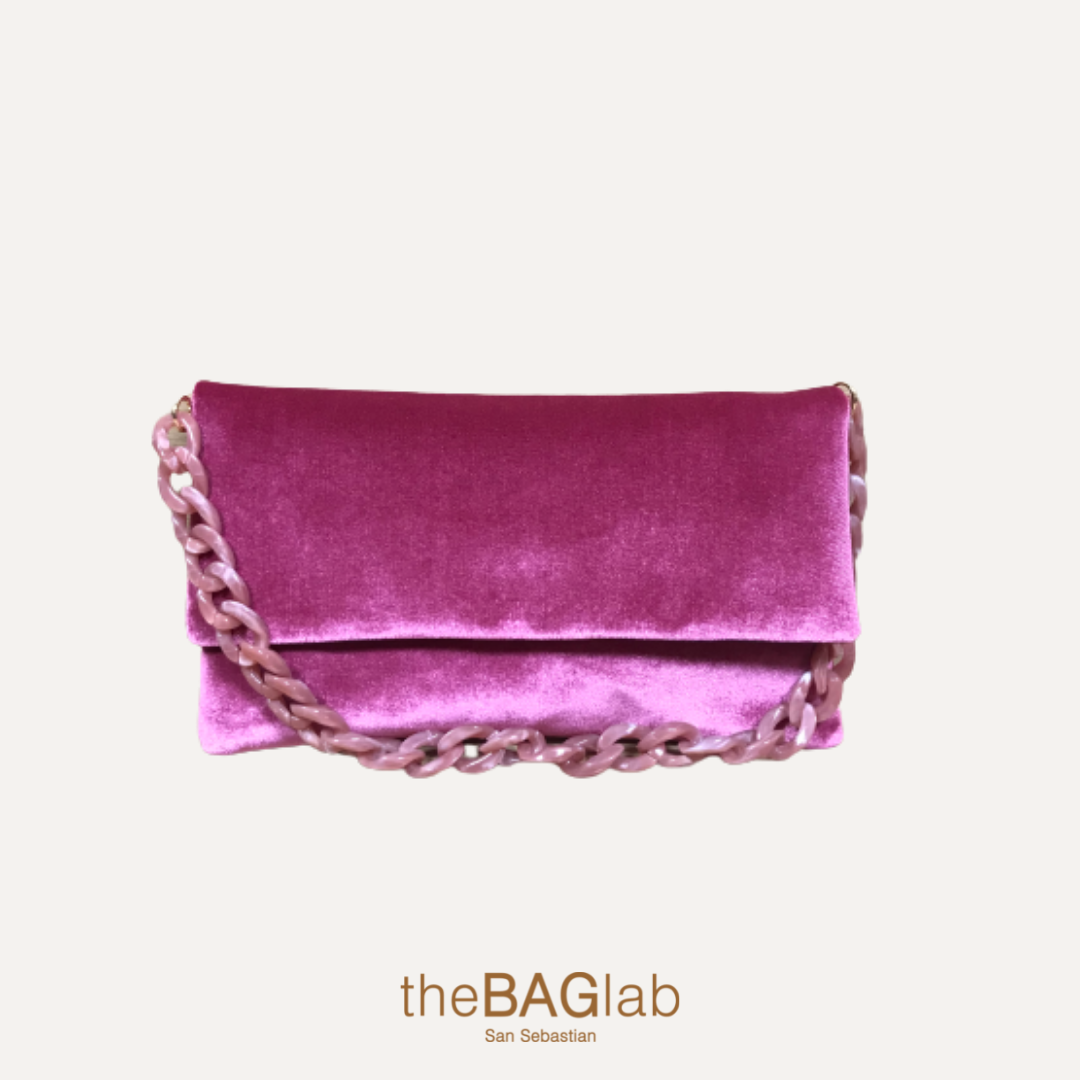 THE SARA BAG VELVET - Bolso en terciopelo color DALIA