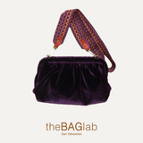 THE ZUMAIA BAG NEW VELVET - Bolso en terciopelo color BURDEOS con bandolera