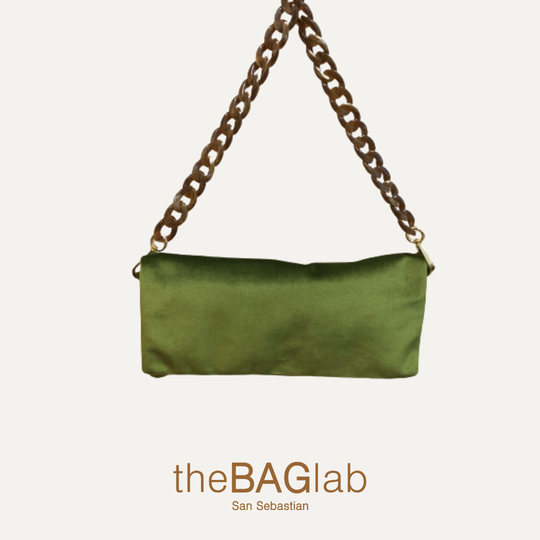 THE SARA BAG NEW VELVET - Bolso en terciopelo color VERDE
