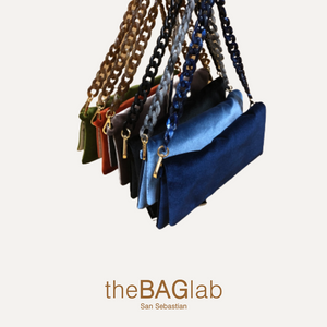 THE SARA BAG NEW VELVET - Bolso en terciopelo color NAVY