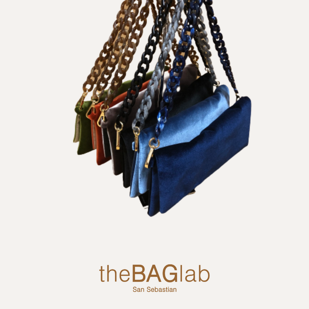 THE SARA BAG NEW VELVET - Bolso en terciopelo color TAUPE