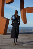 THE TASSEL BAG - Bolso piel vacuno color BLUE