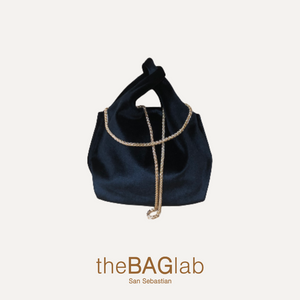 THE BABY JULIA BAG NEW VELVET - Bolso en terciopelo color NEGRO