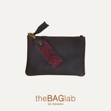 THE MINI GALA CLUTCH - Cartera de mano en piel vacuno color CHOCOLATE