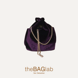 THE BABY JULIA BAG NEW VELVET - Bolso en terciopelo color BURDEOS