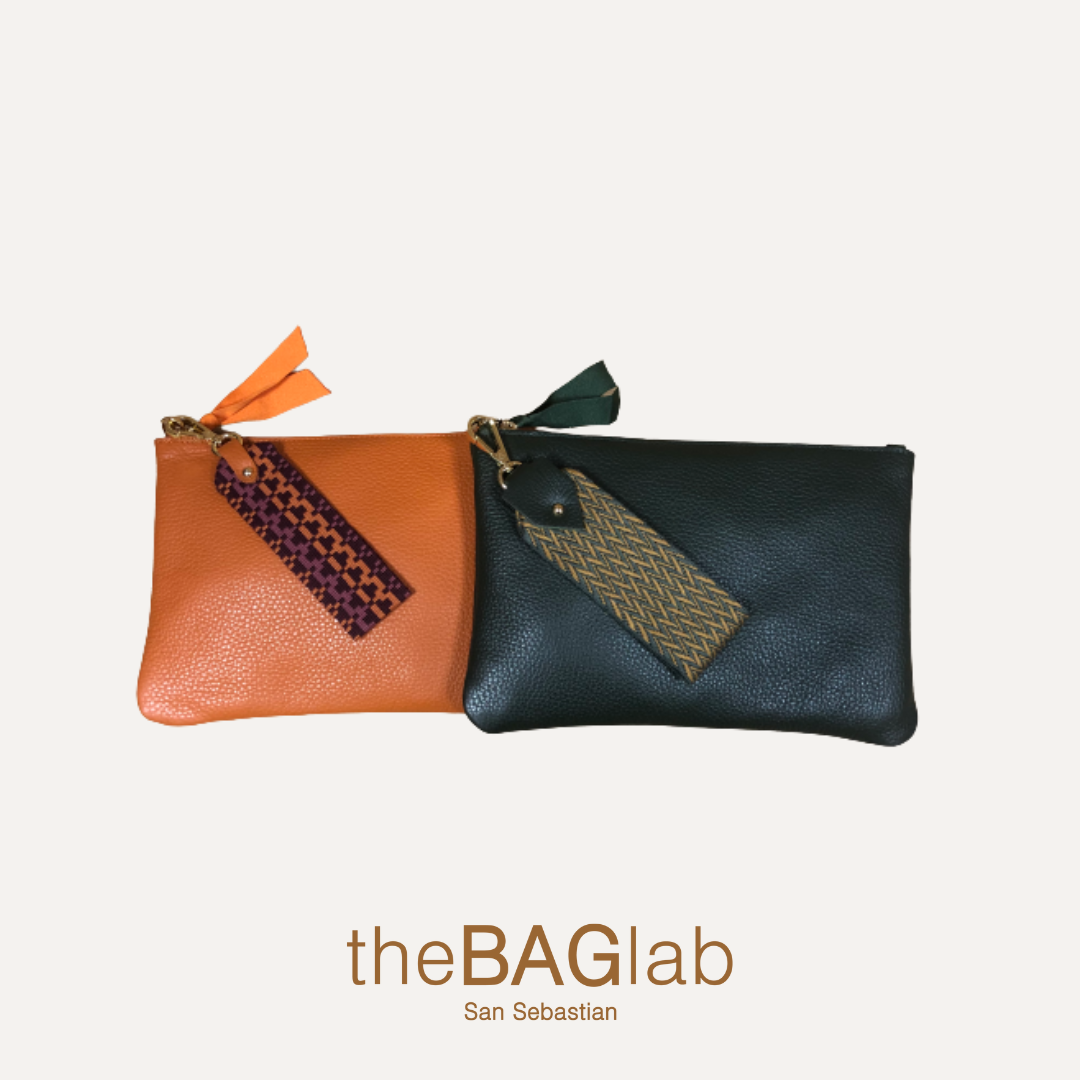THE MINI GALA CLUTCH - Cartera de mano en piel vacuno color NARANJA