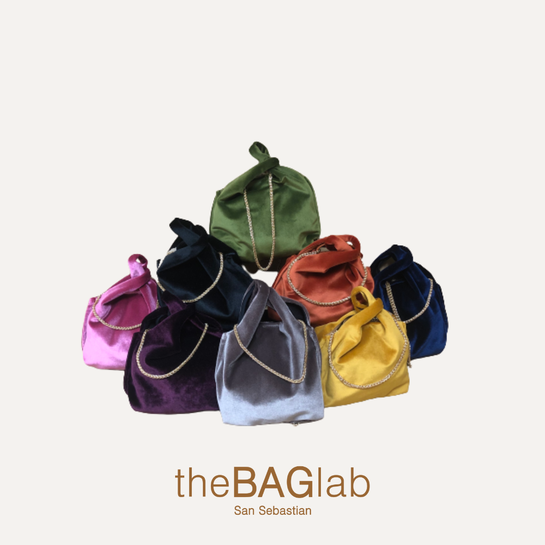 THE BABY JULIA BAG NEW VELVET - Bolso en terciopelo color TAUPE