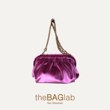 THE MINI ZUMAIA BAG NEW VELVET - Bolso en terciopelo color ROSA con cadena dorada
