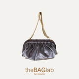 THE MINI ZUMAIA BAG NEW VELVET - Bolso en terciopelo color TAUPE con cadena dorada