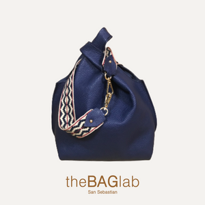 THE JULIA BAG - Bolso en piel vacuno color NAVY