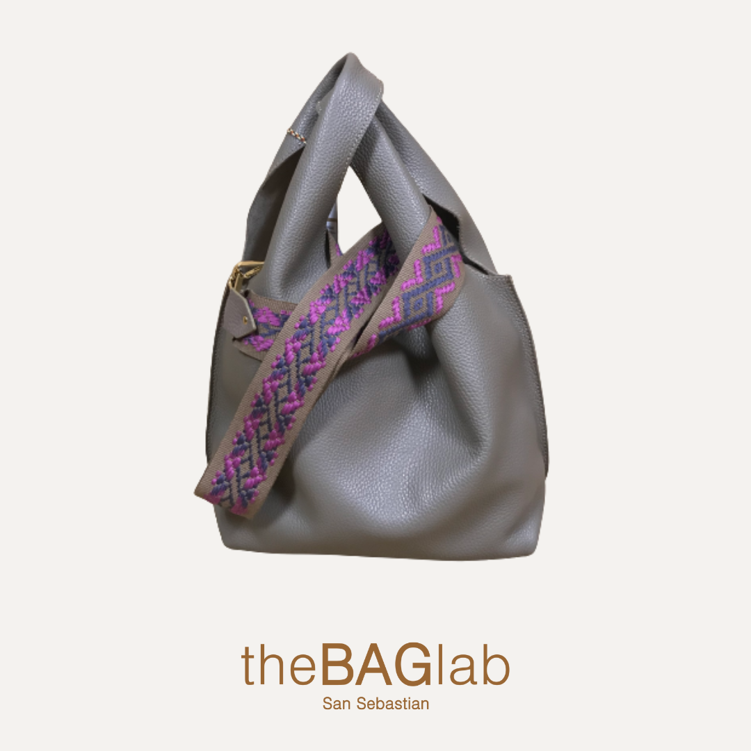 THE JULIA BAG - Bolso en piel vacuno color TAUPE